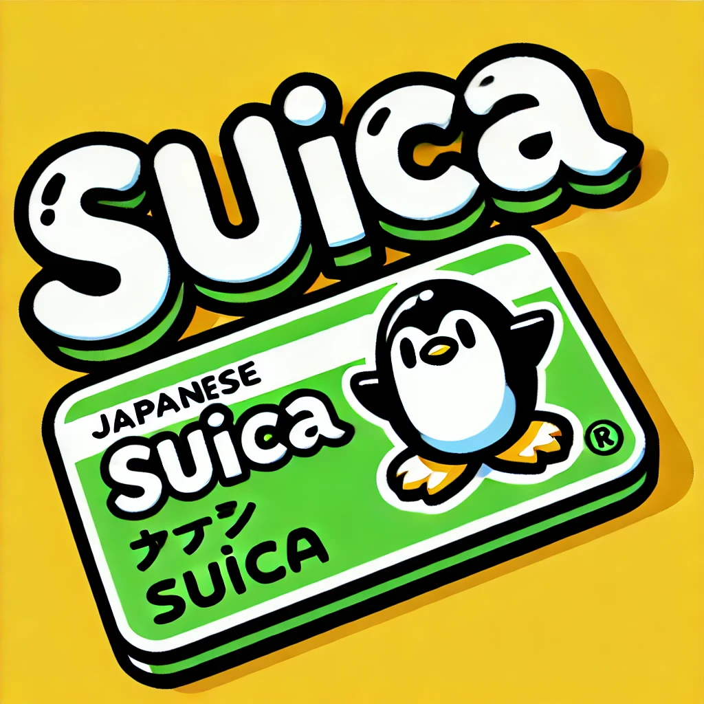 La imagen tiene un atributo ALT vacío; su nombre de archivo es DALL%C2%B7E-2025-03-12-19.55.07-Cartoon-style-artistic-drawing-of-a-Japanese-SUICA-card-featuring-the-iconic-green-and-white-design-and-the-famous-penguin-mascot.-The-word-SUICA-w.webp